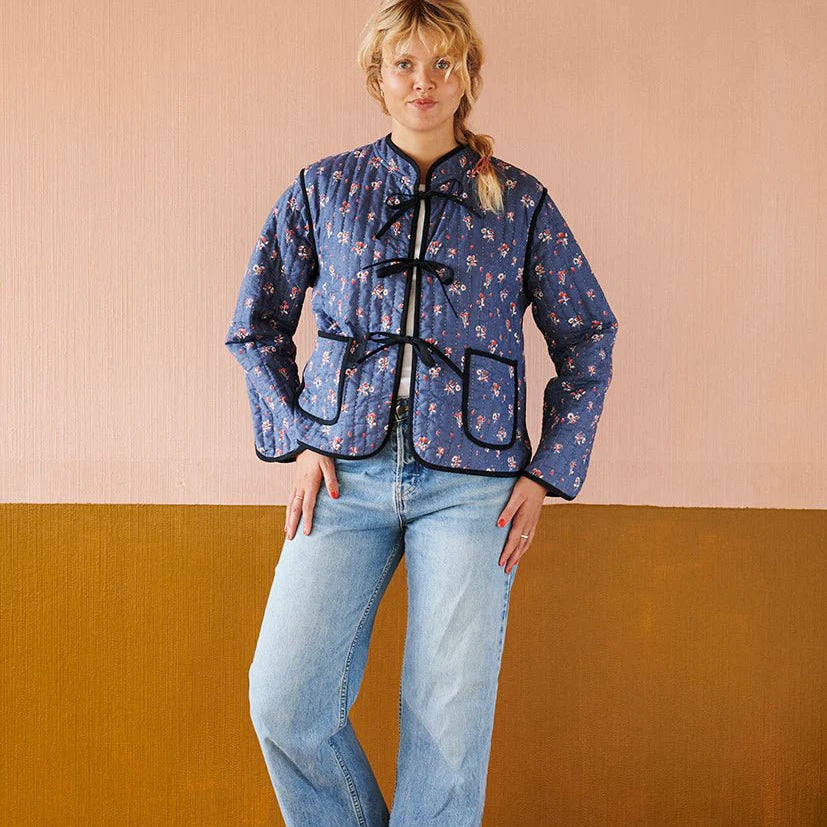 HABIBA Rebecca Quilted China Jacket Sapphire - Steranko Clothing Manchester