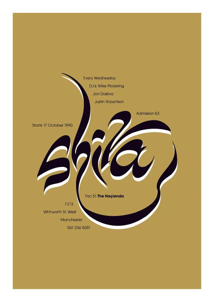 Haçienda Club Nights 'Shiva' A3 Print - Steranko Clothing Manchester
