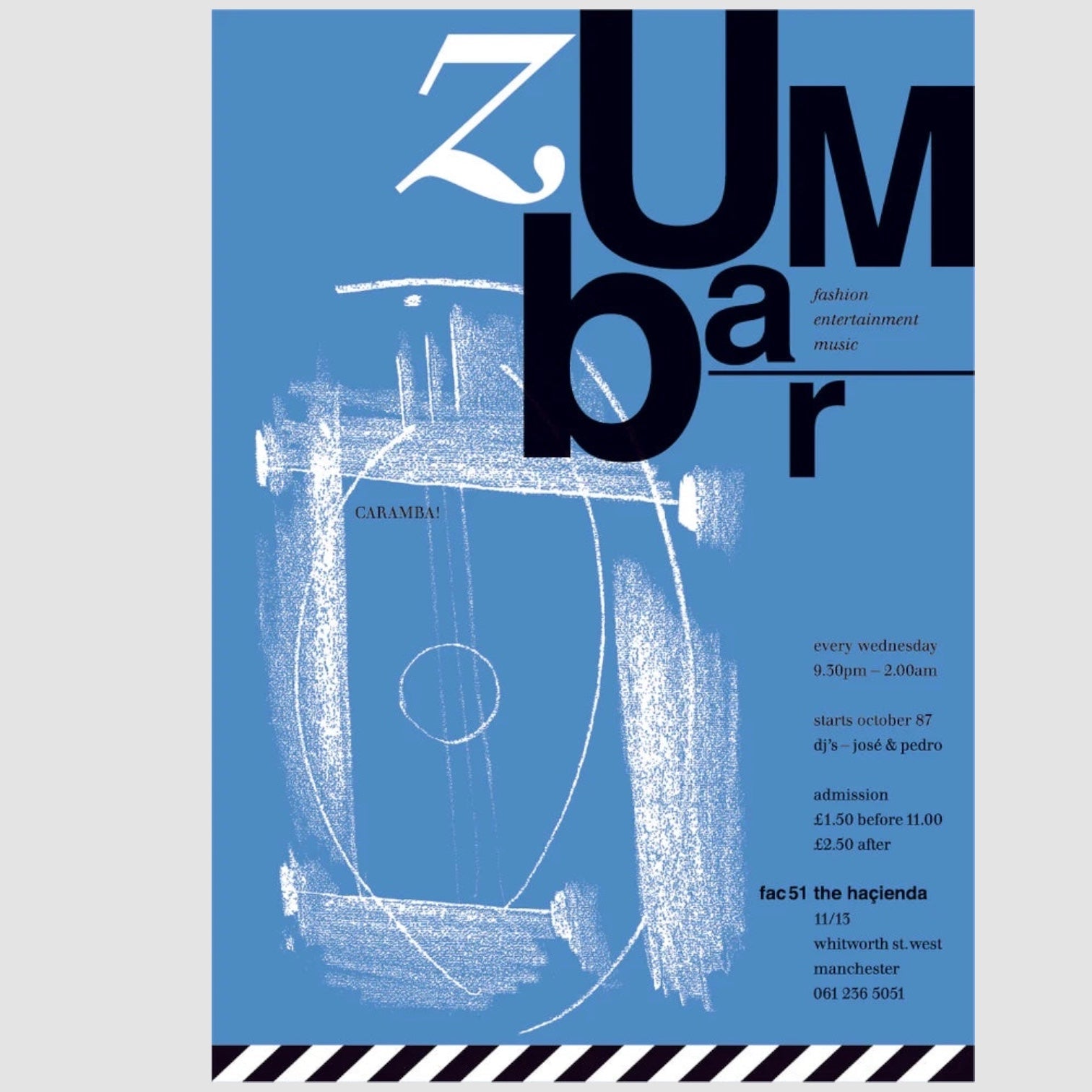 Haçienda Club Nights 'Zumbar' A3 Print - Steranko Clothing Manchester