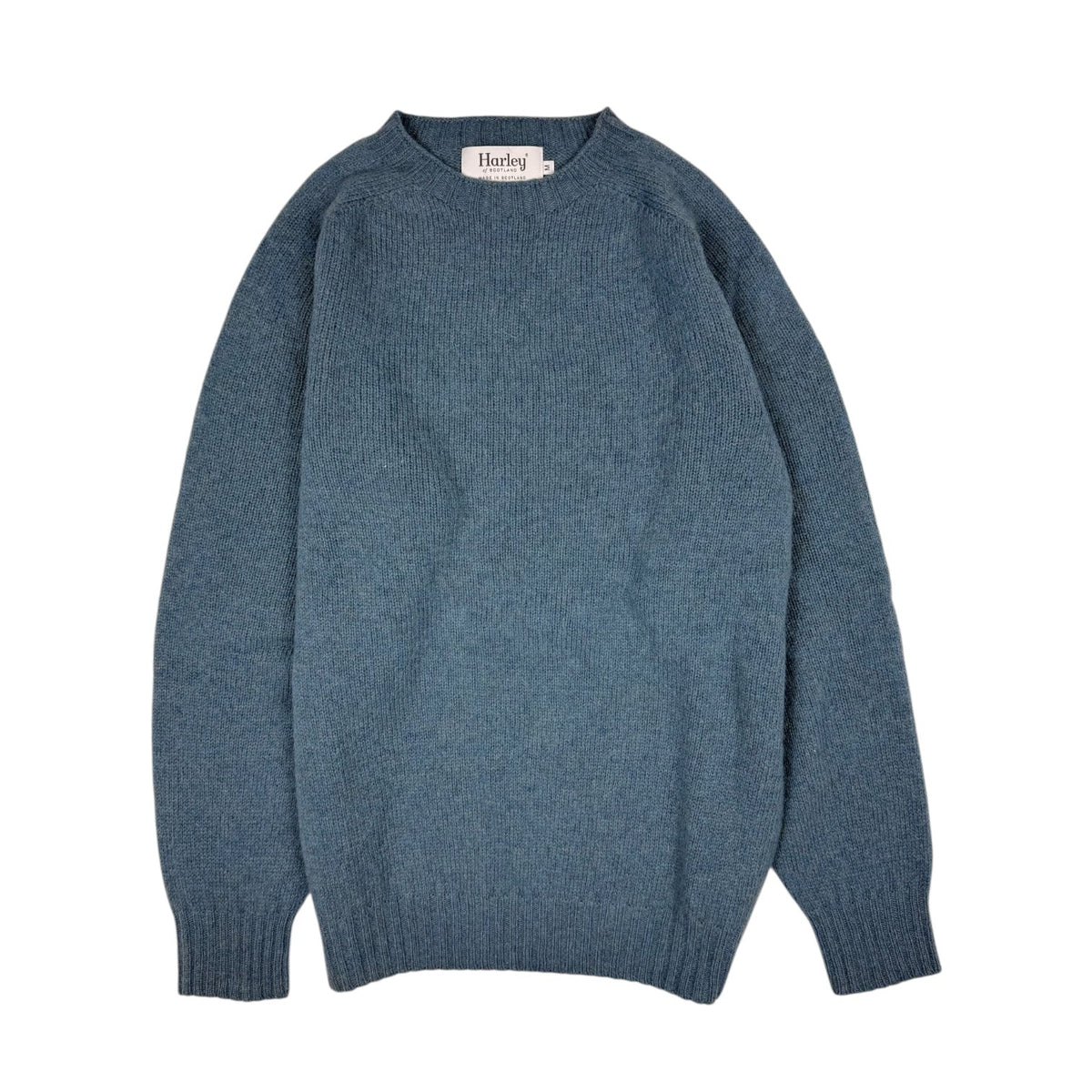 Harley Of Scotland Brushed Wool Crewneck Sweater Cirrus - Steranko Clothing Manchester