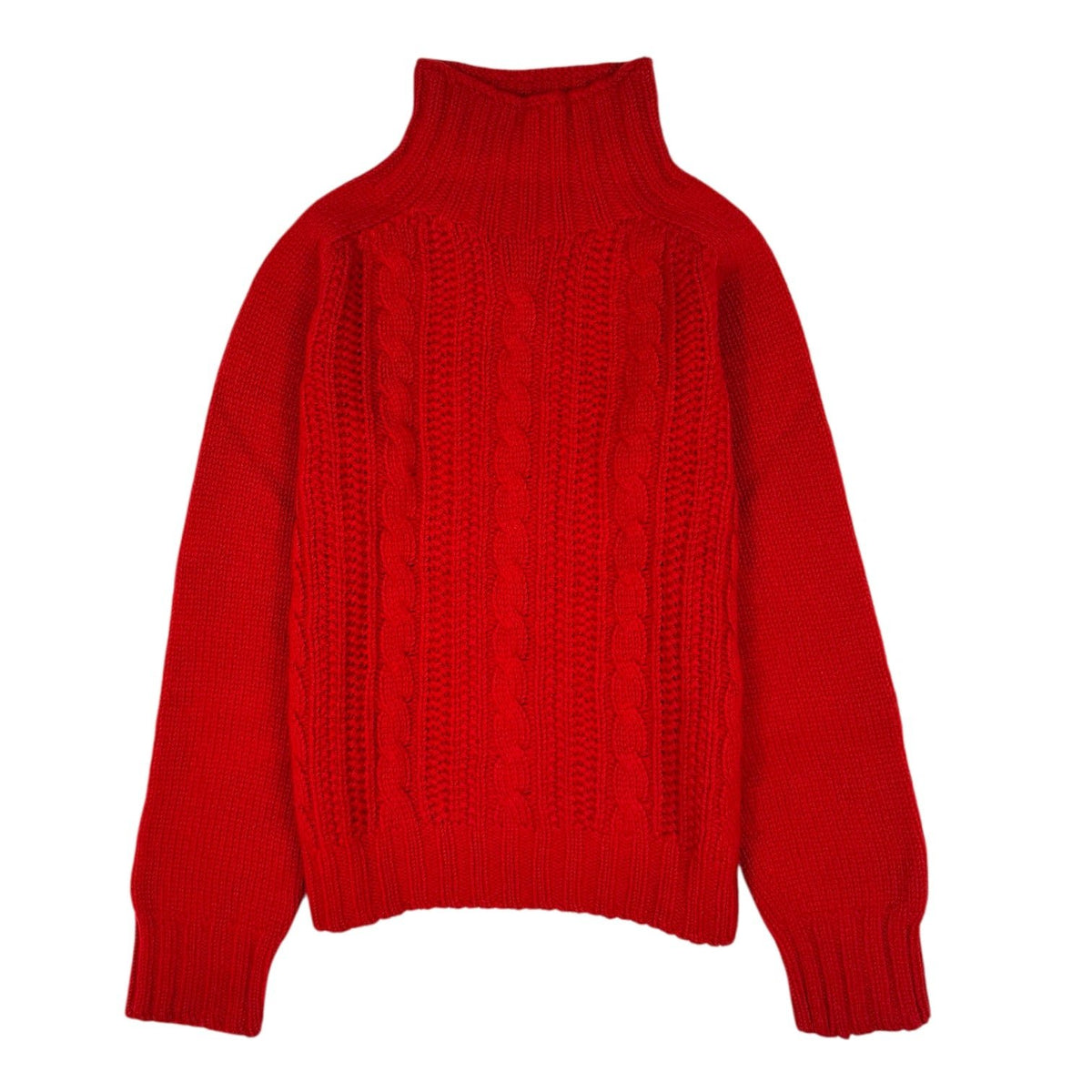 Harley Of Scotland Chunky Cable Turtle Neck Ruby - Steranko Clothing Manchester
