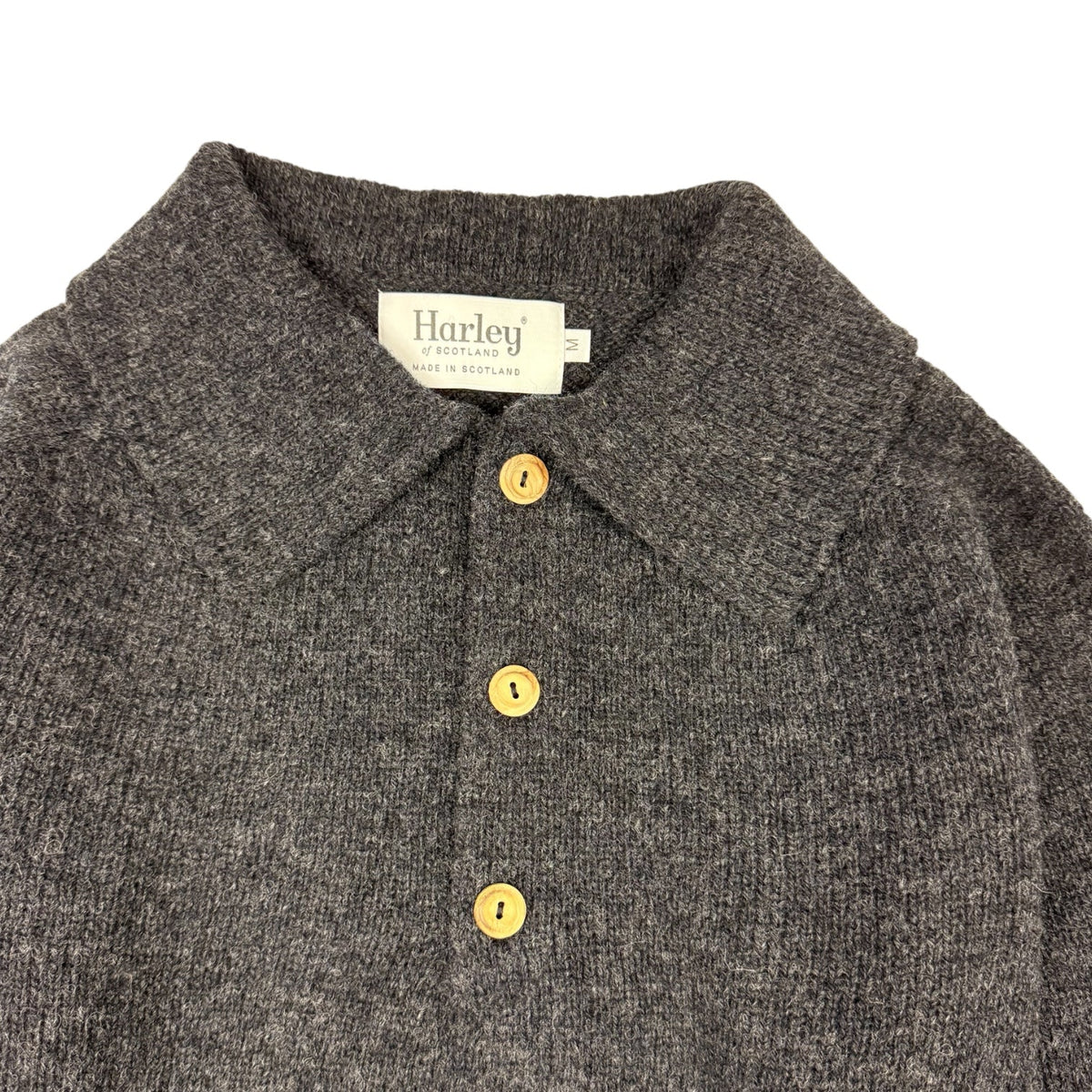 Harley Of Scotland Eton Collar Sweater Charcoal - Steranko Clothing Manchester