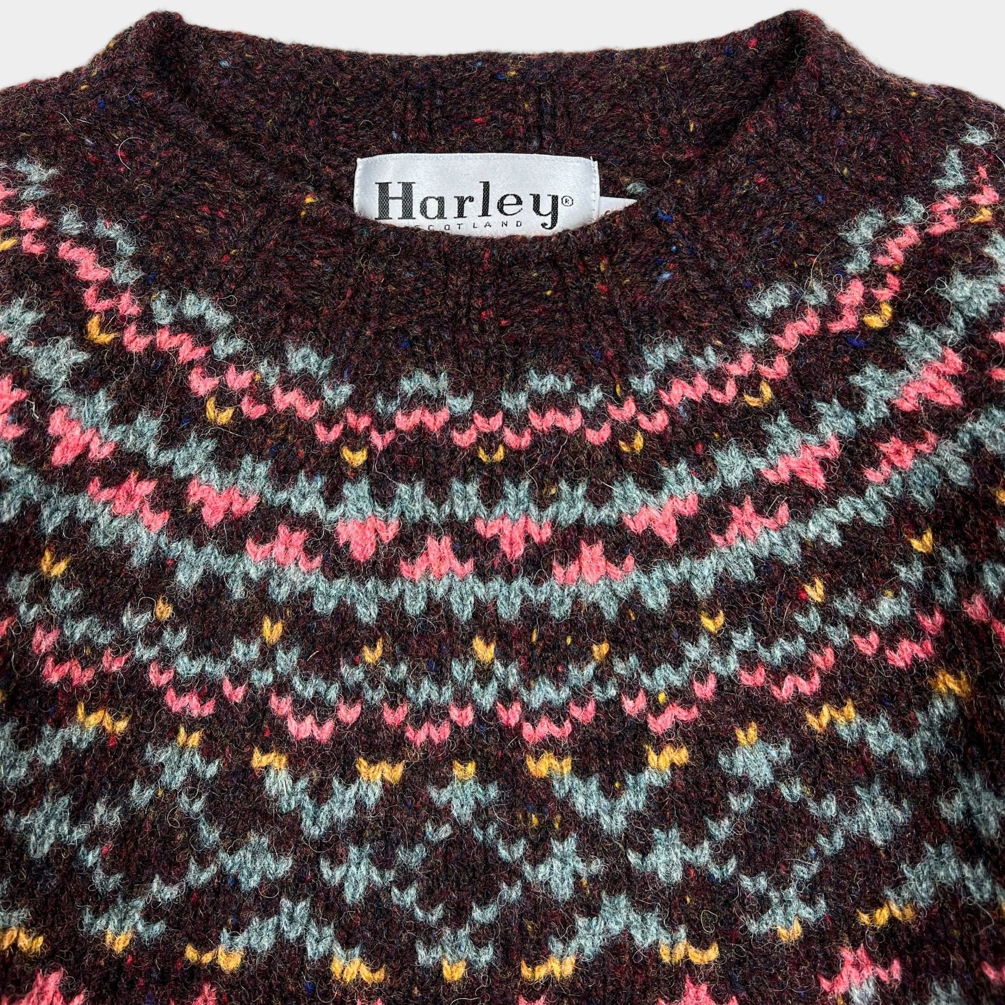 Harley Of Scotland Fair Isle Jumper Lewis - Steranko Clothing Manchester