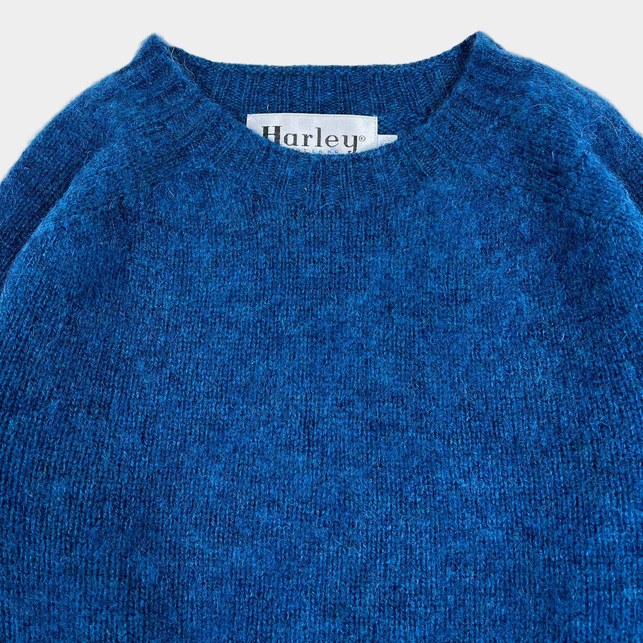 Harley Of Scotland Shaggy Lambswool Jumper Neptune - Steranko Clothing Manchester