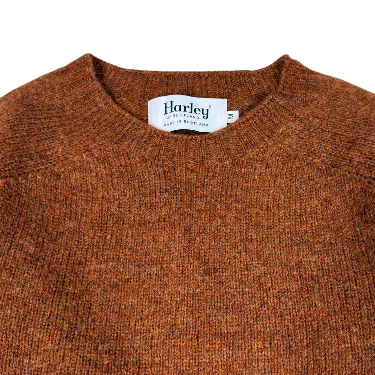 Harley Of Scotland Shaggy Shetland Jumper Whisky - Steranko Clothing Manchester