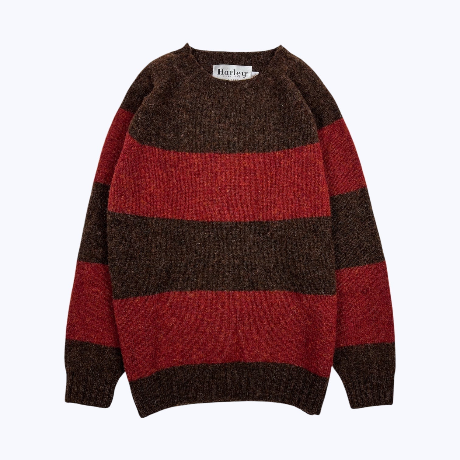 Harley Of Scotland Shaggy Stripe Marron/Madder - Steranko Clothing Manchester