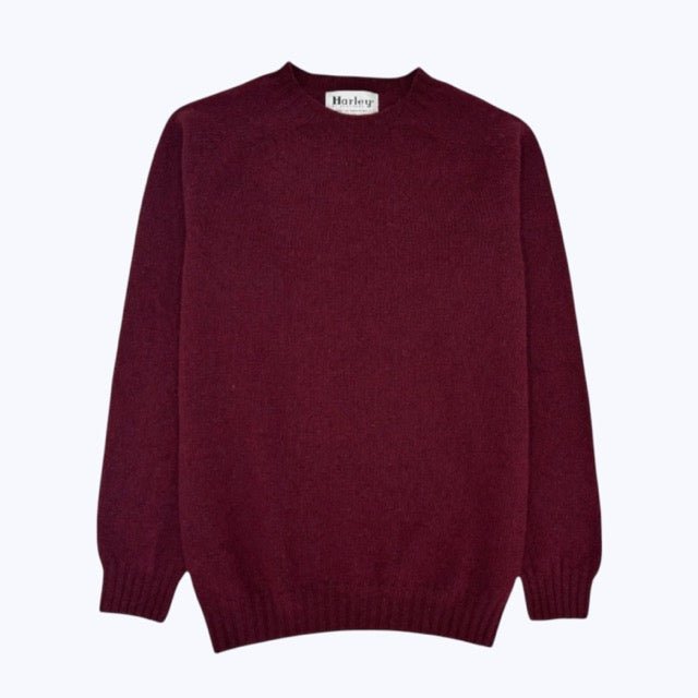 Harley Of Scotland Supersoft Lambswool Jumper Beetroot - Steranko Clothing Manchester