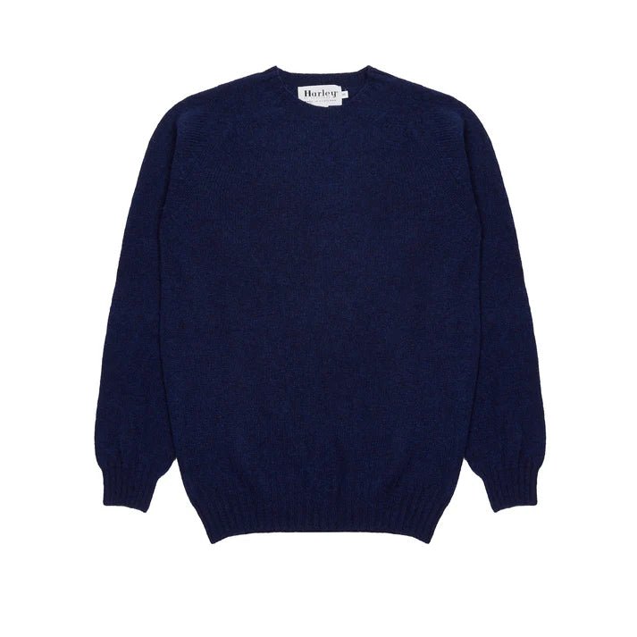 Harley Of Scotland Supersoft Lambswool Jumper Night Sky - Steranko Clothing Manchester