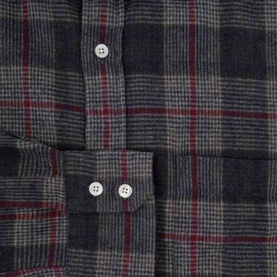 Hartford Paul Shirt Green & Wine & Blue - Steranko Clothing Manchester