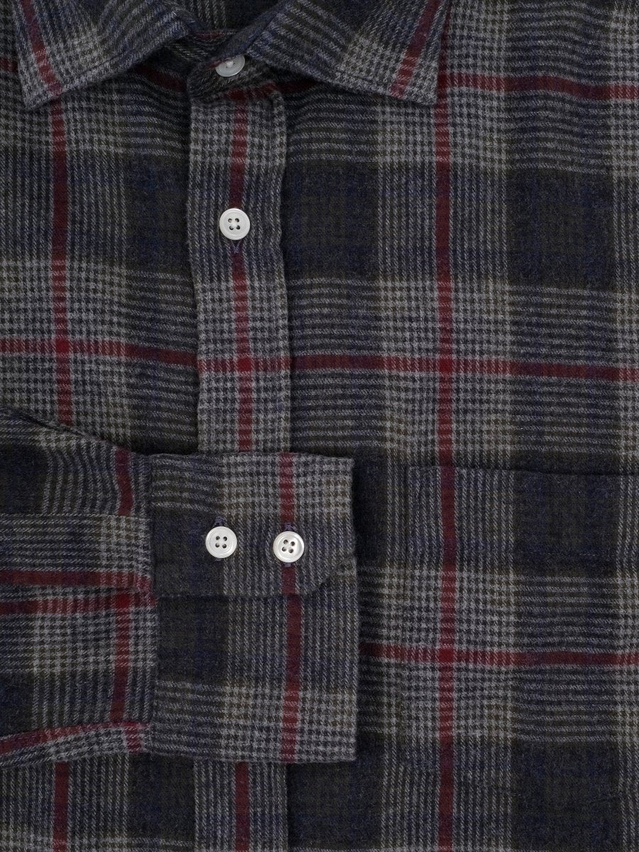 Hartford Paul Shirt Green & Wine & Blue - Steranko Clothing Manchester