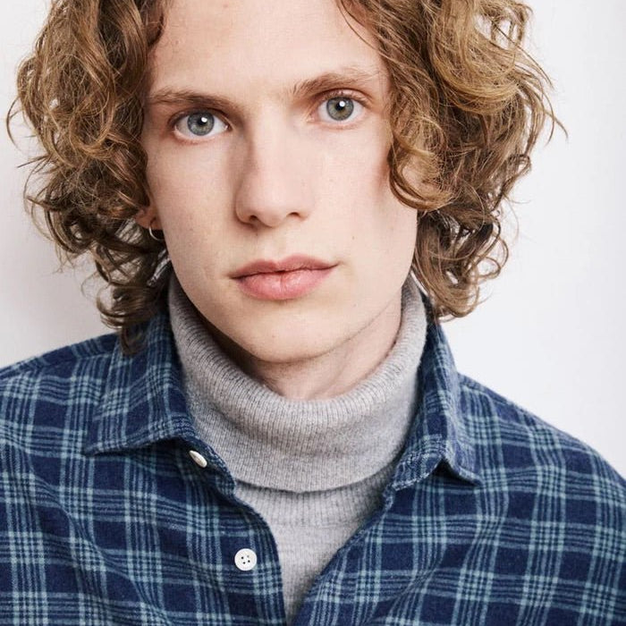 Hartford Paul Shirt Navy & Green - Steranko Clothing Manchester