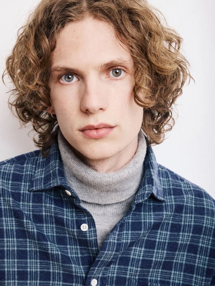 Hartford Paul Shirt Navy & Green - Steranko Clothing Manchester