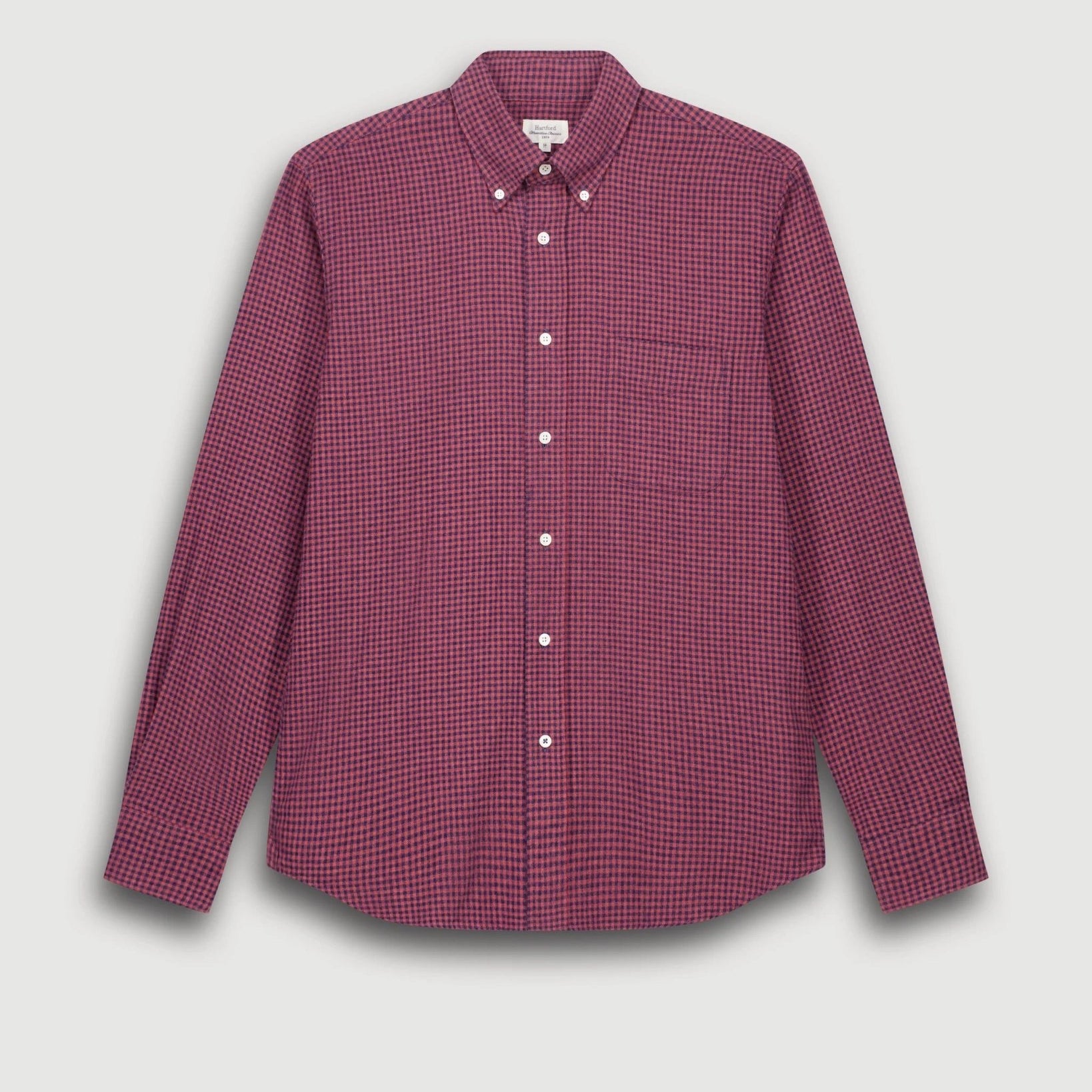 Hartford Pitt Shirt Navy & Red - Steranko Clothing Manchester