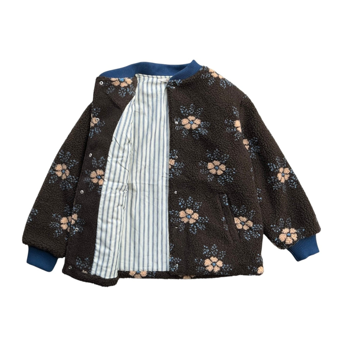 Hod Paris Bobby Textured Bouclé Jacket Choco Flowers - Steranko Clothing Manchester