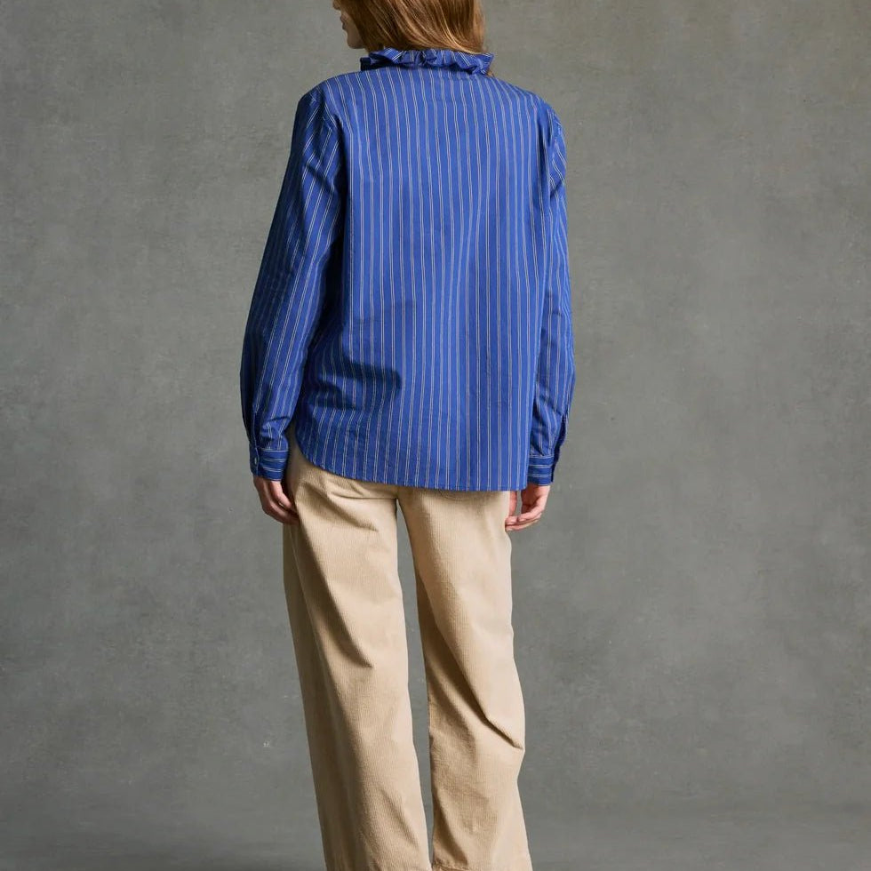 Hod Paris Cleo Shirt Indigo Stripe - Steranko Clothing Manchester