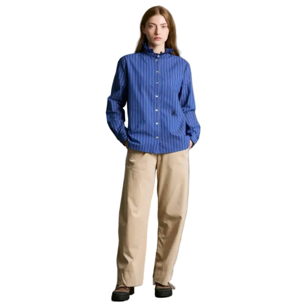 Hod Paris Cleo Shirt Indigo Stripe - Steranko Clothing Manchester