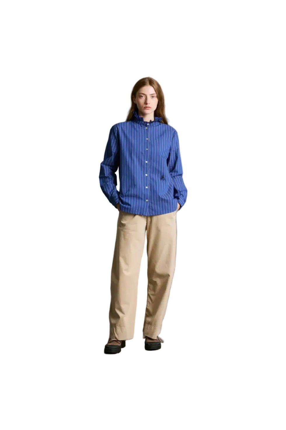 Hod Paris Cleo Shirt Indigo Stripe - Steranko Clothing Manchester