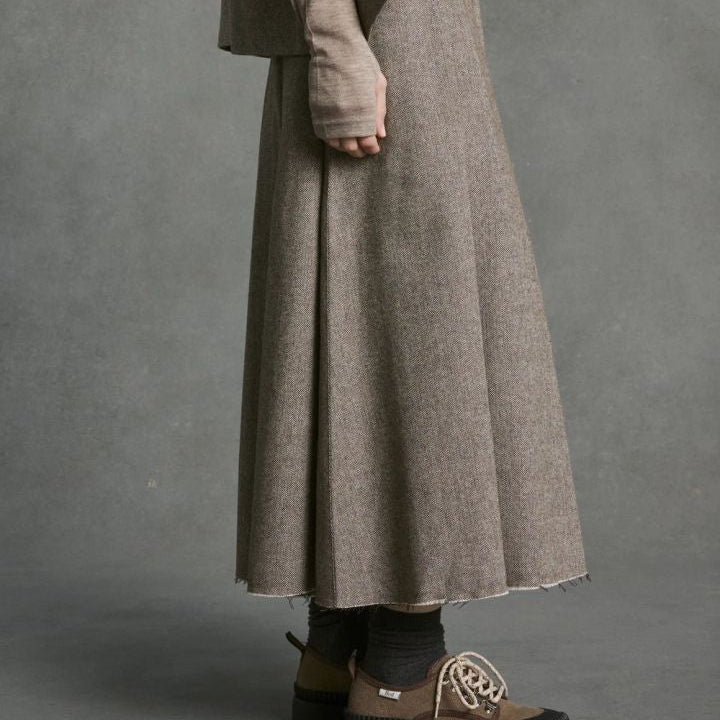 Hod Paris Elisabeth Raw Edge Skirt Barista - Steranko Clothing Manchester