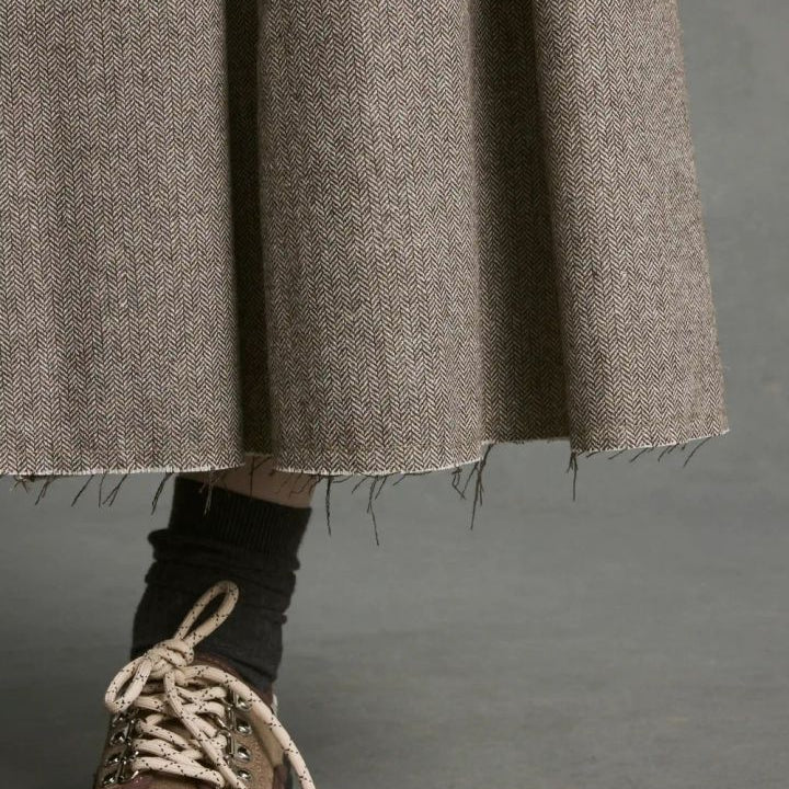 Hod Paris Elisabeth Raw Edge Skirt Barista - Steranko Clothing Manchester