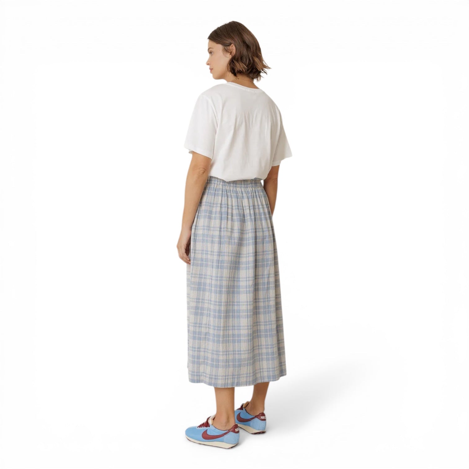 INDI&COLD Cotton Plaid Skirt British Blue - Steranko Clothing Manchester