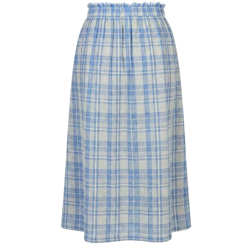 INDI&COLD Cotton Plaid Skirt British Blue - Steranko Clothing Manchester