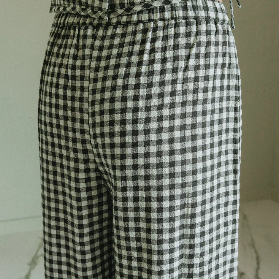 INDI&COLD Elastic Gingham Pant Mint - Steranko Clothing Manchester