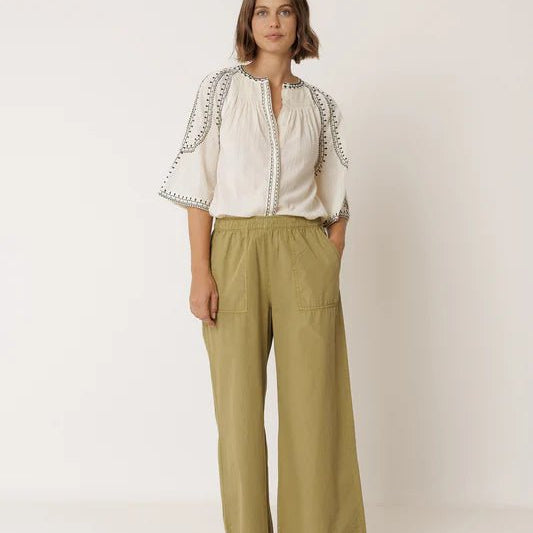 INDI&COLD Straight Poplin Pant Apple - Steranko Clothing Manchester