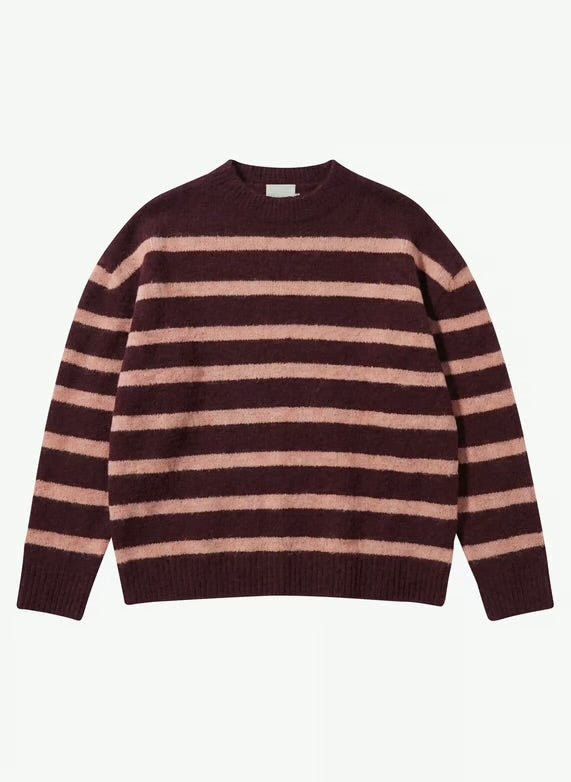 INDI&COLD Striped Sailor Sweater Eggplant - Steranko Clothing Manchester