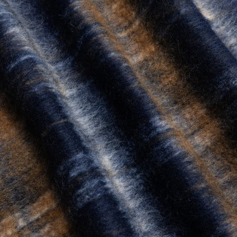 Kestin Haston Jacket Navy Check Brushed Wool - Steranko Clothing Manchester