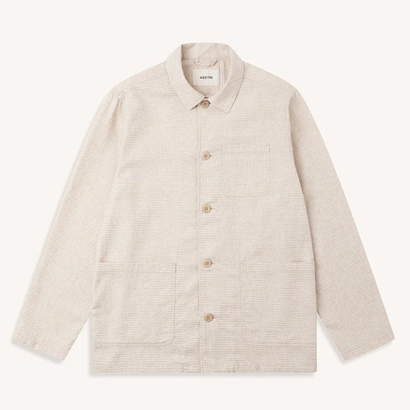 Kestin Ormiston Jacket Ecru Linen Waffle - Steranko Clothing Manchester
