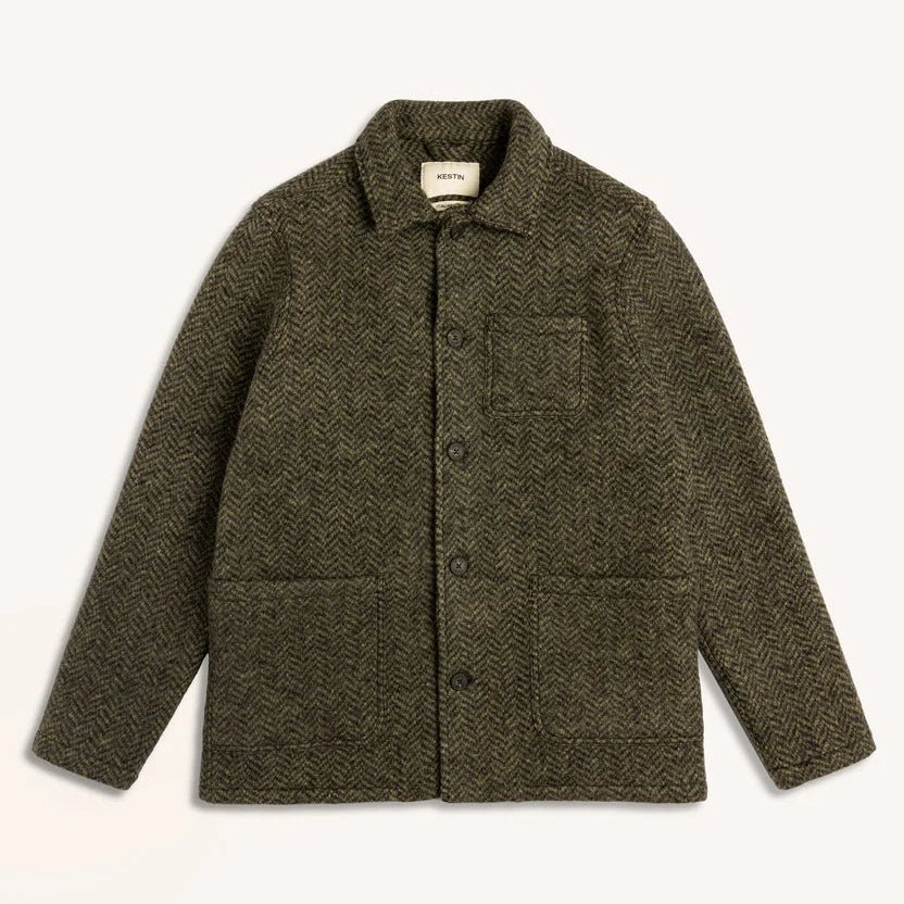 Kestin Ormiston Jacket Moss Herringbone Wool - Steranko Clothing Manchester