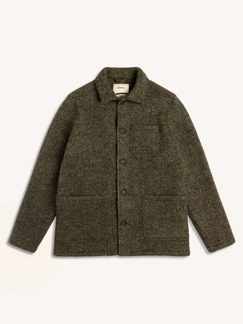 Kestin Ormiston Jacket Moss Herringbone Wool - Steranko Clothing Manchester