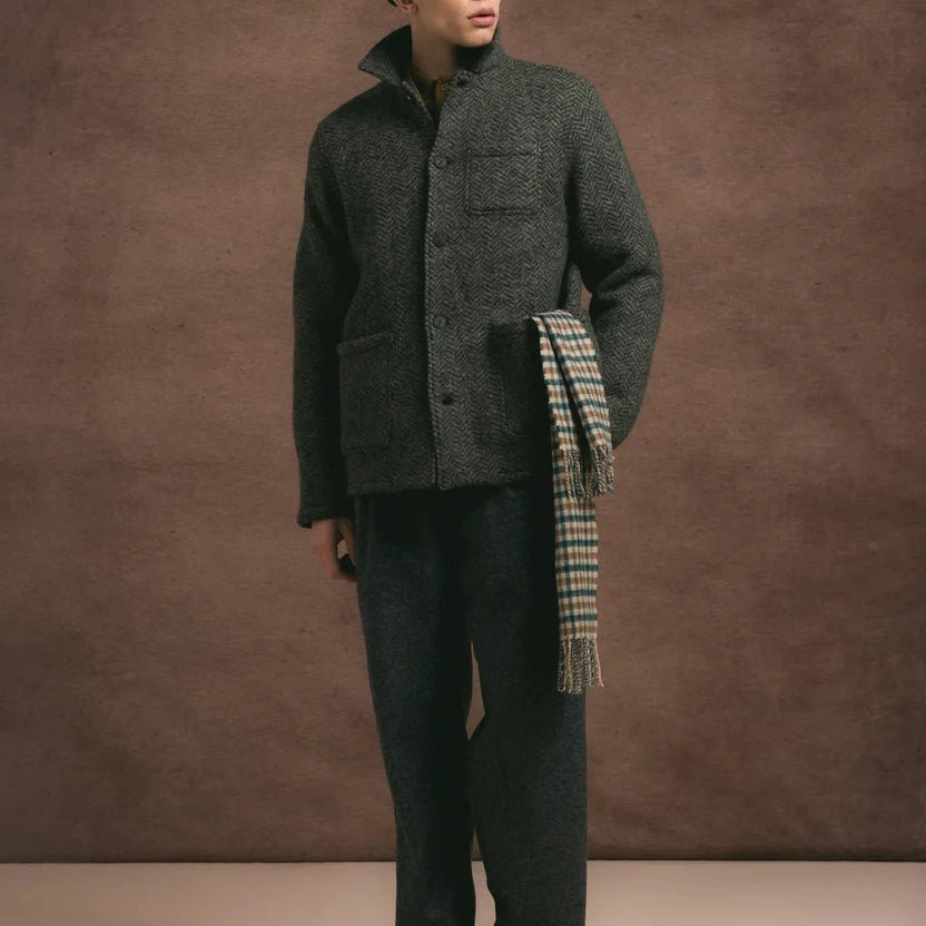 Kestin Ormiston Jacket Moss Herringbone Wool - Steranko Clothing Manchester