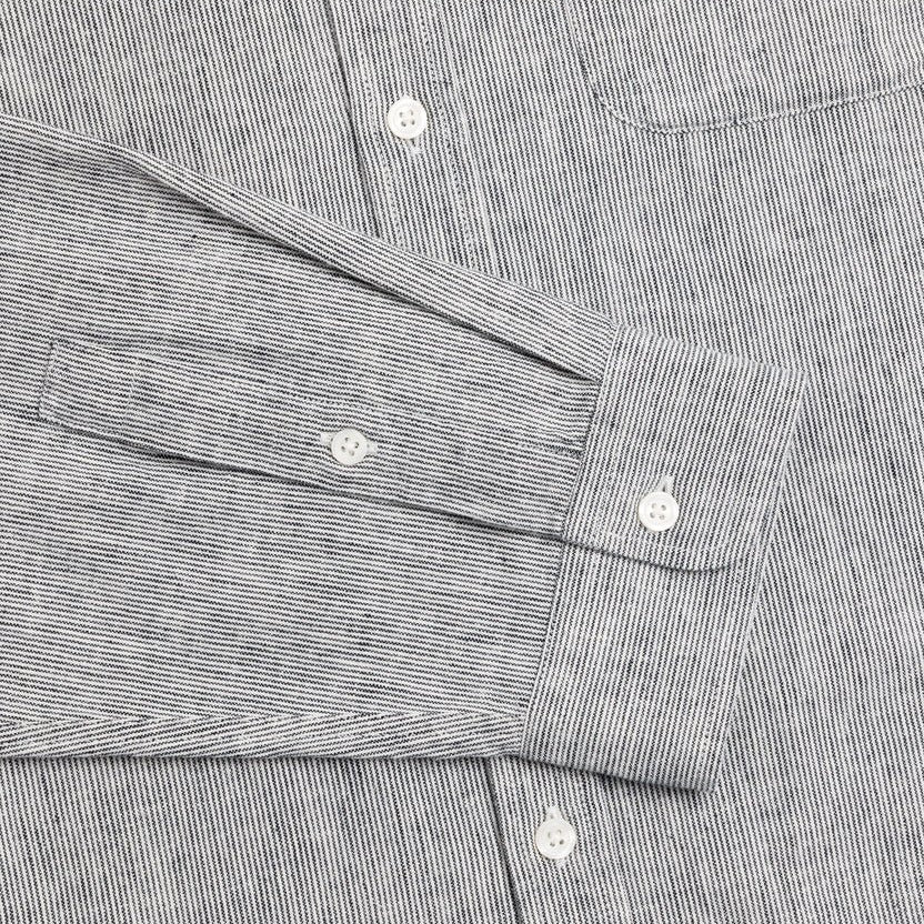 Kestin Raeburn Button Down Shirt Ecru Linen Blend - Steranko Clothing Manchester