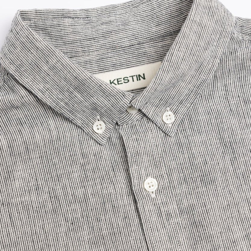 Kestin Raeburn Button Down Shirt Ecru Linen Blend - Steranko Clothing Manchester
