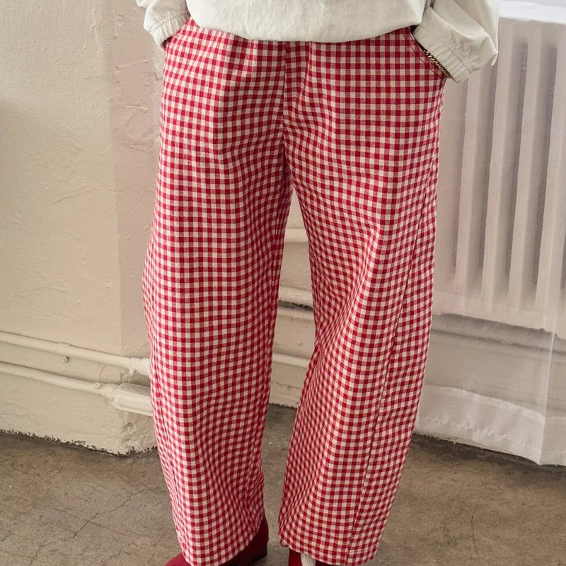 Le Bon Shoppe Arc Pants Red Gingham - Steranko Clothing Manchester