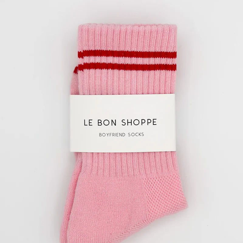 Le Bon Shoppe Boyfriend Socks Amour Pink - Steranko Clothing Manchester