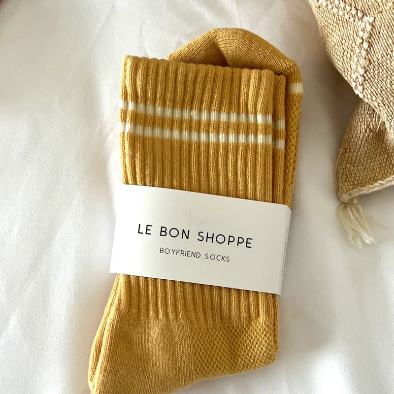 Le Bon Shoppe Boyfriend Socks Butter - Steranko Clothing Manchester