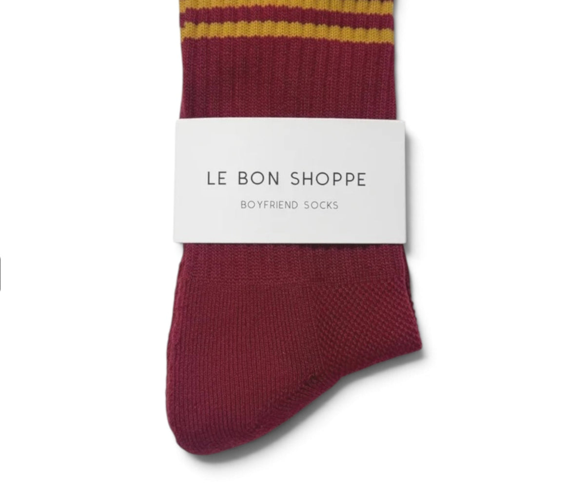 Le Bon Shoppe Boyfriend Socks Cardinal - Steranko Clothing Manchester