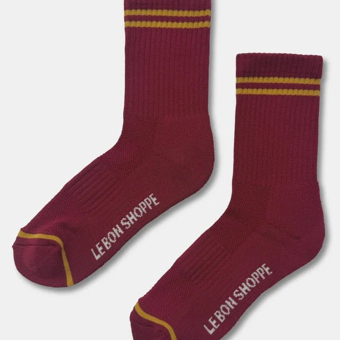 Le Bon Shoppe Boyfriend Socks Cardinal - Steranko Clothing Manchester