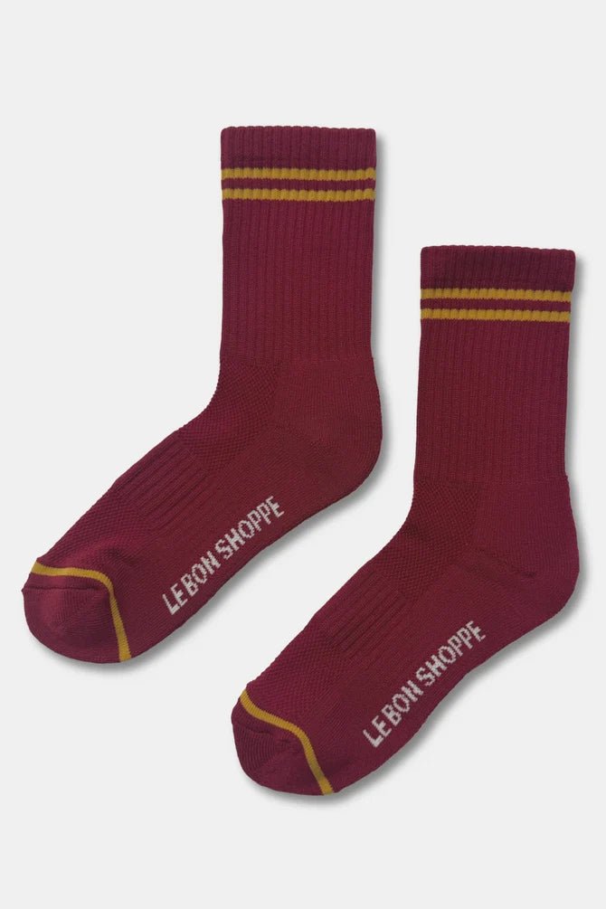 Le Bon Shoppe Boyfriend Socks Cardinal - Steranko Clothing Manchester