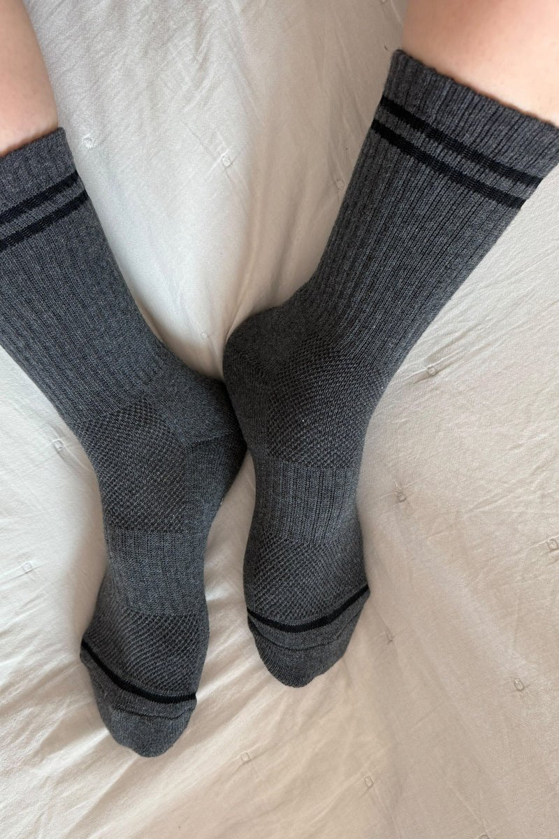 Le Bon Shoppe Boyfriend Socks Charcoal - Steranko Clothing Manchester