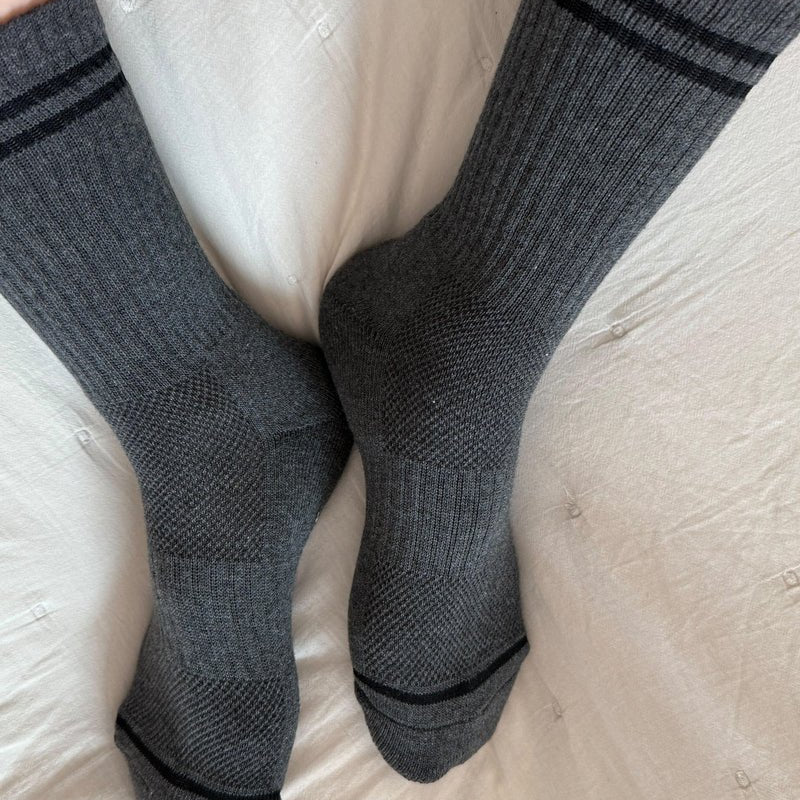 Le Bon Shoppe Boyfriend Socks Charcoal - Steranko Clothing Manchester