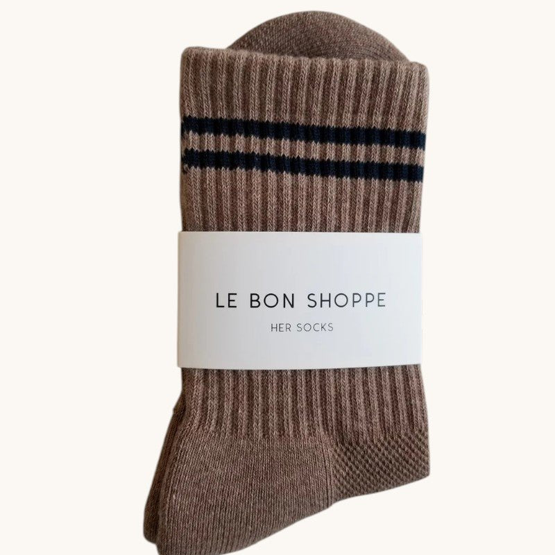 Le Bon Shoppe Boyfriend Socks Cocoa - Steranko Clothing Manchester