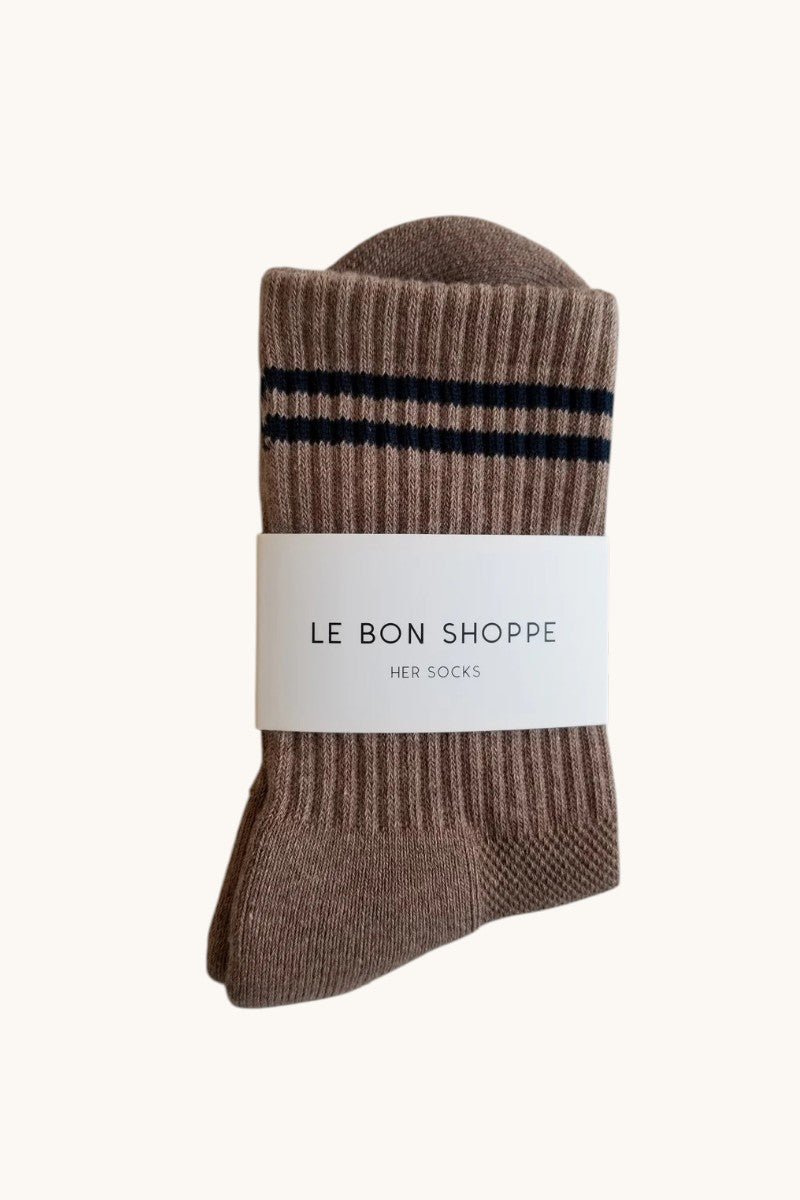 Le Bon Shoppe Boyfriend Socks Cocoa - Steranko Clothing Manchester