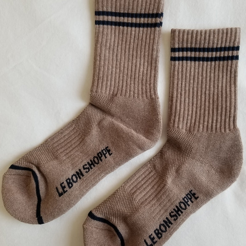 Le Bon Shoppe Boyfriend Socks Cocoa - Steranko Clothing Manchester