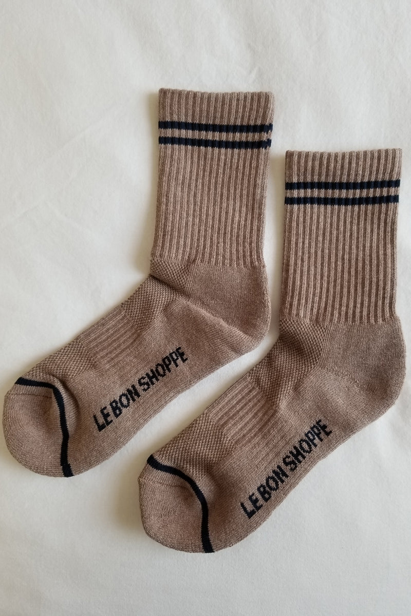 Le Bon Shoppe Boyfriend Socks Cocoa - Steranko Clothing Manchester