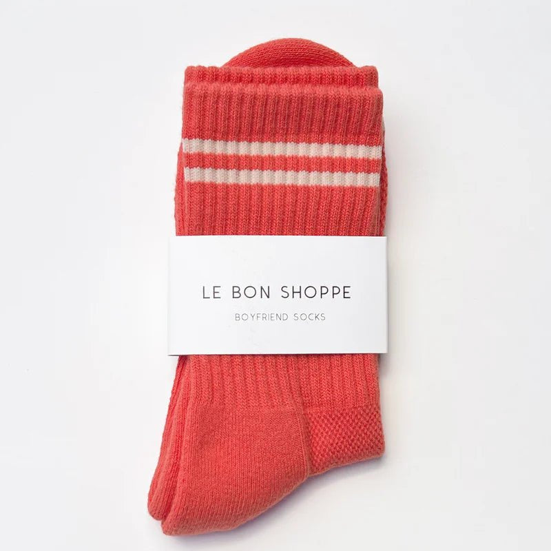 Le Bon Shoppe Boyfriend Socks Coral - Steranko Clothing Manchester