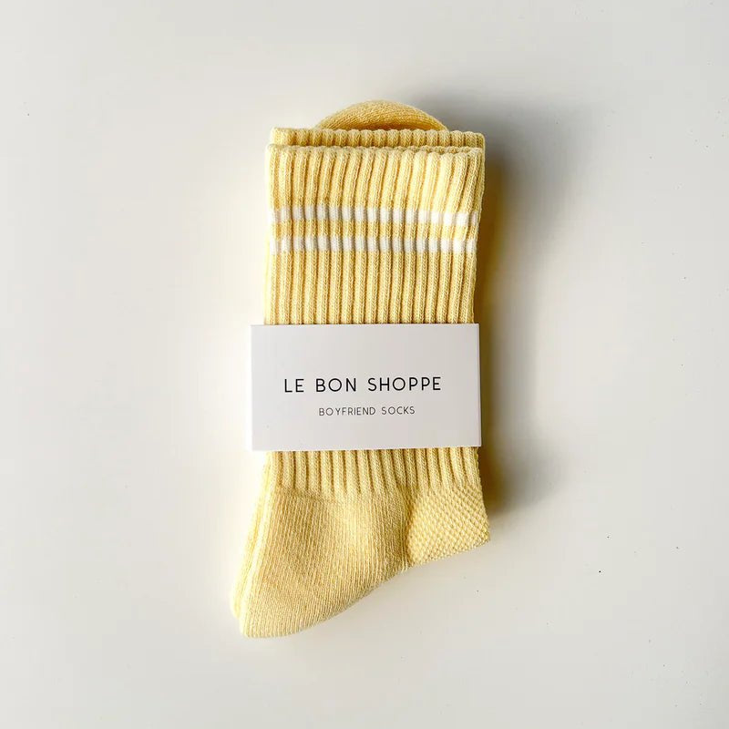 Le Bon Shoppe Boyfriend Socks Lemonade - Steranko Clothing Manchester