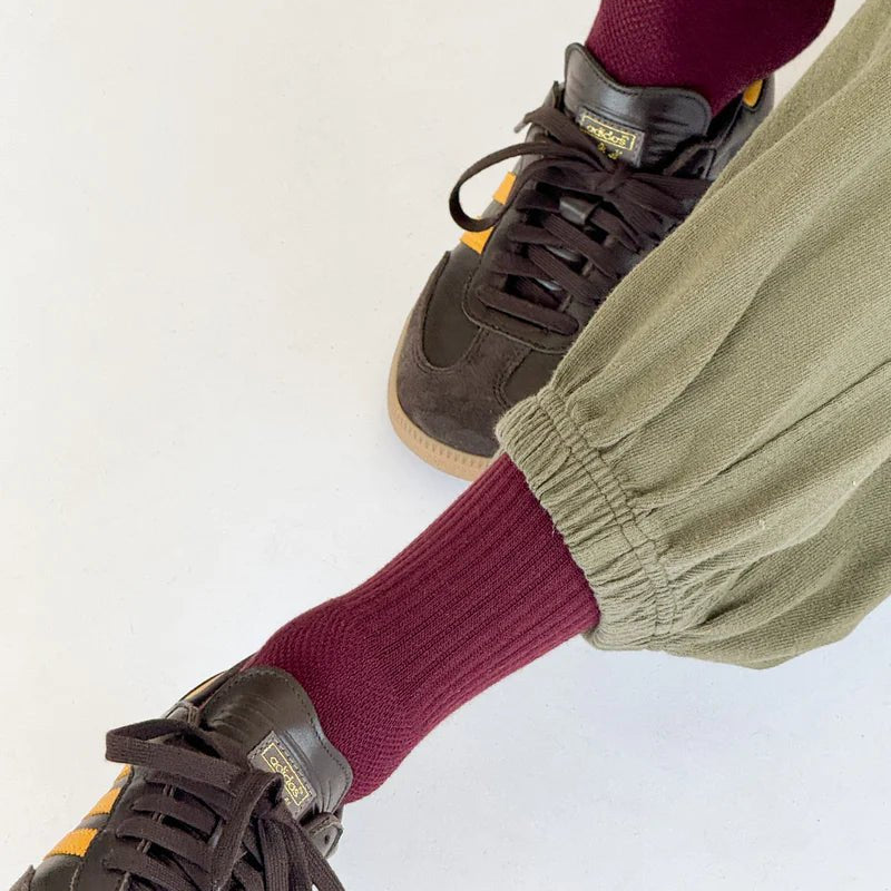 Le Bon Shoppe Boyfriend Socks Maroon - Steranko Clothing Manchester